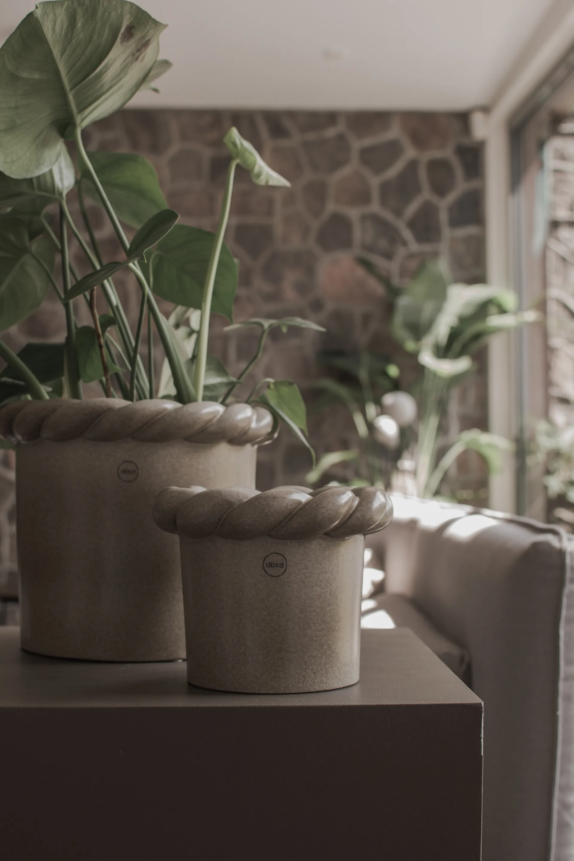 Pote Twine Ø14 cm, Beige DBKD