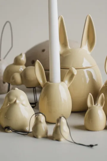 Rabbit castiçal 13 cm - Amarelo brilhante - DBKD