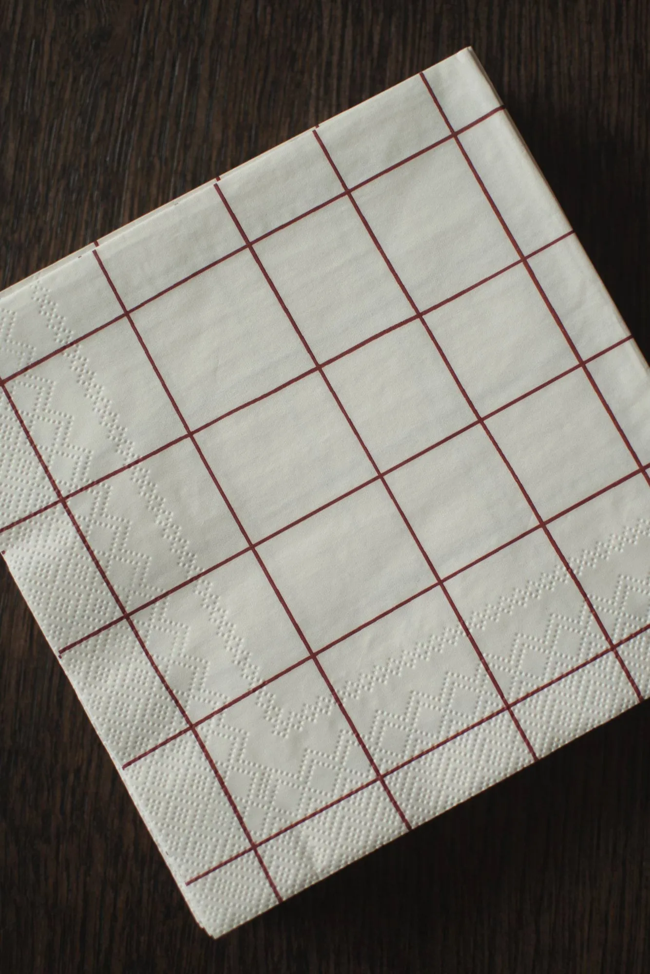 Square guardanapo de papel 33x33 cm 20 unidades, Vermelho escuro DBKD