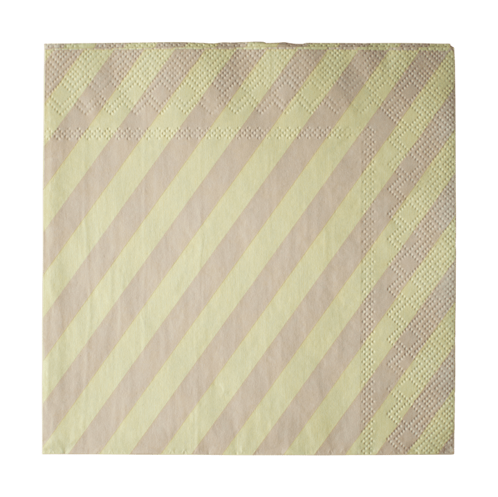 Stripe guardanapo de papel 33x33 cm 20 unidades - Amarelo - DBKD