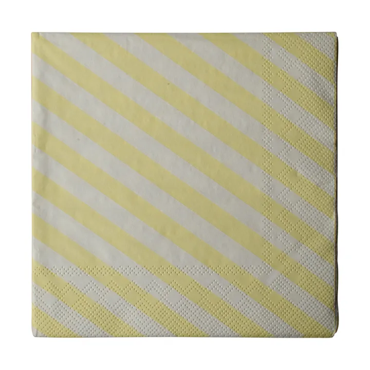 Stripe guardanapo de papel 33x33 cm 20 unidades - Creme - DBKD