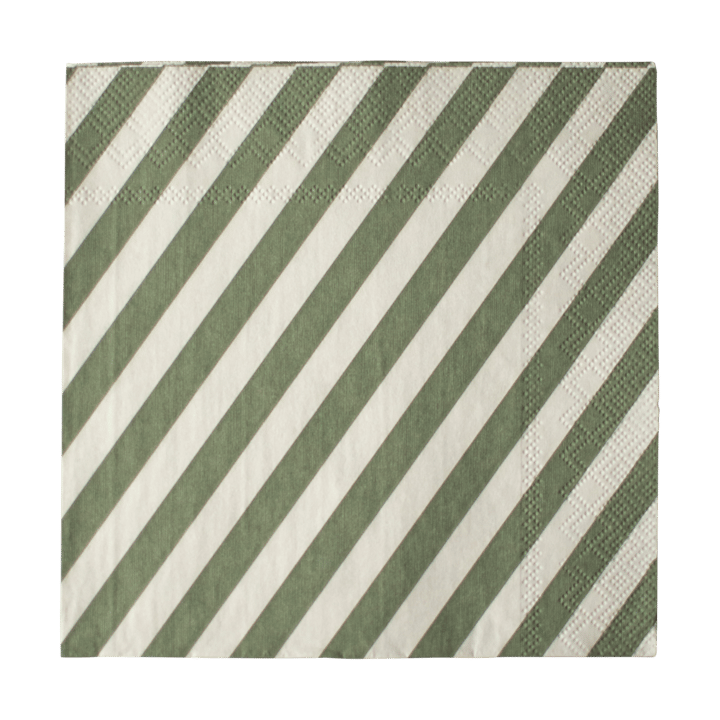 Stripe guardanapo de papel 33x33 cm 20 unidades - Verde - DBKD