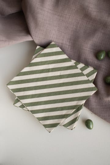 Stripe guardanapo de papel 33x33 cm 20 unidades - Verde - DBKD