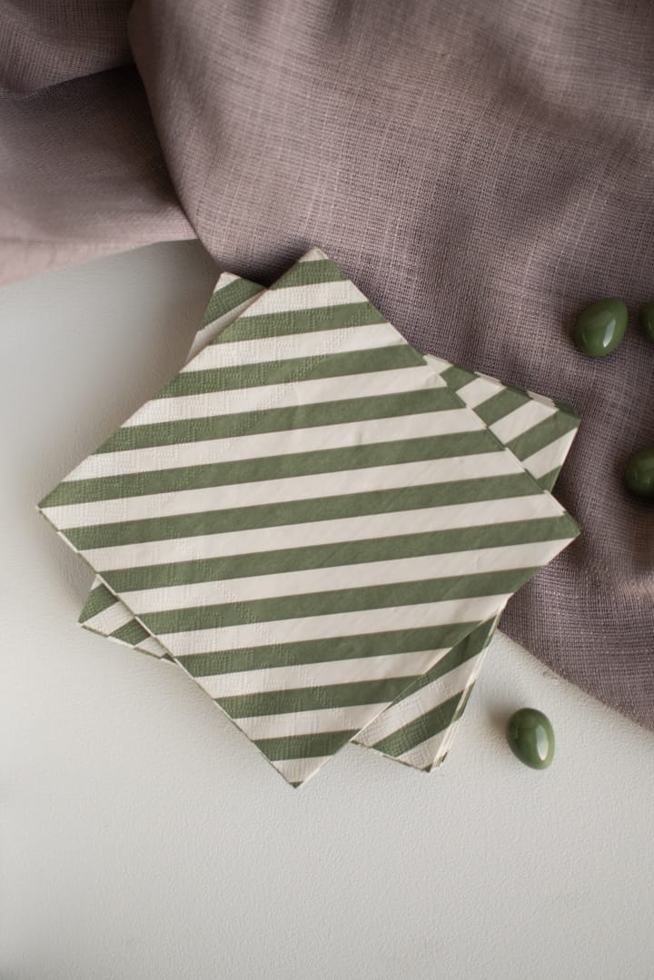 Stripe guardanapo de papel 33x33 cm 20 unidades, Verde DBKD