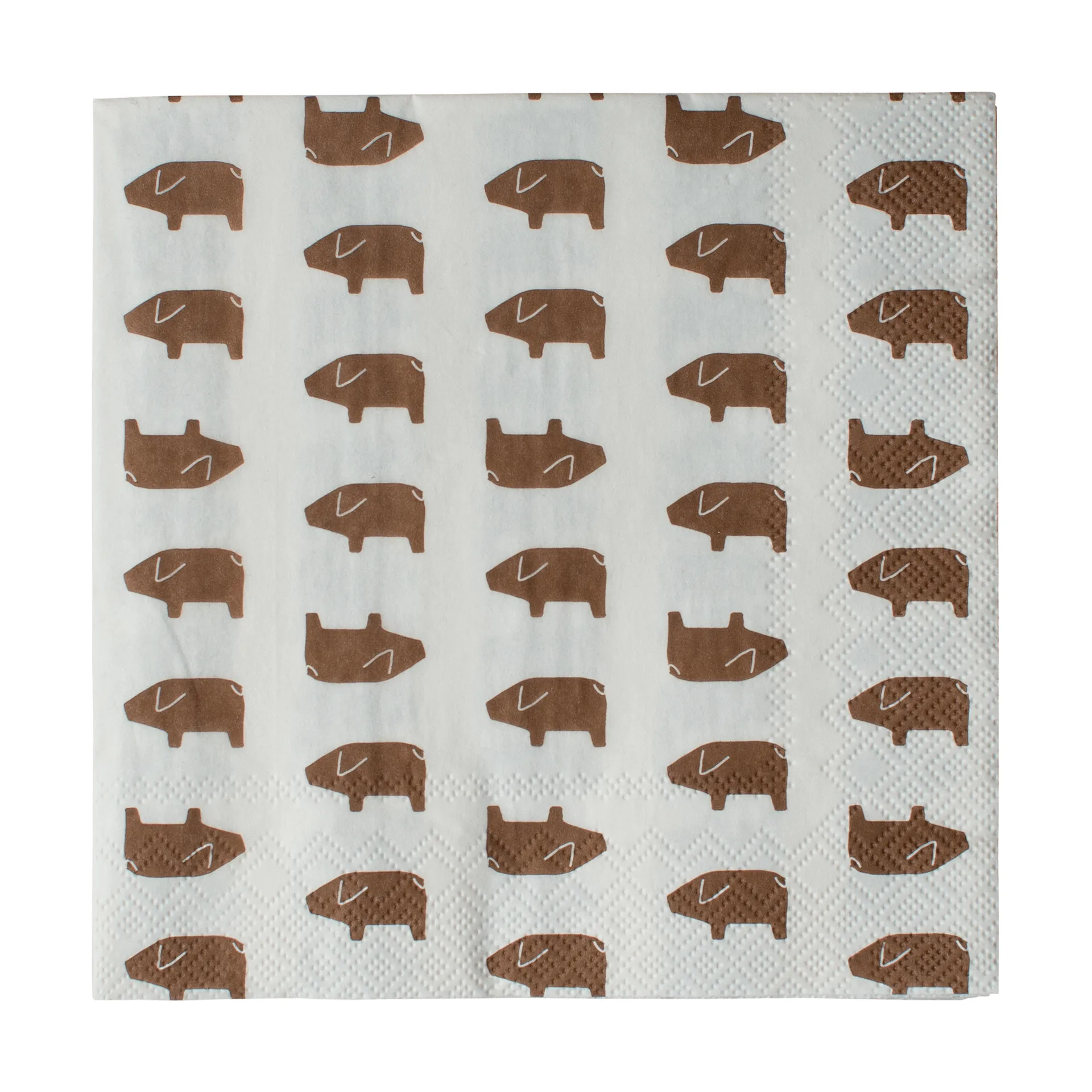 Swedish pig guardanapo de papel 33x33 cm 20 unidades, Castanho DBKD