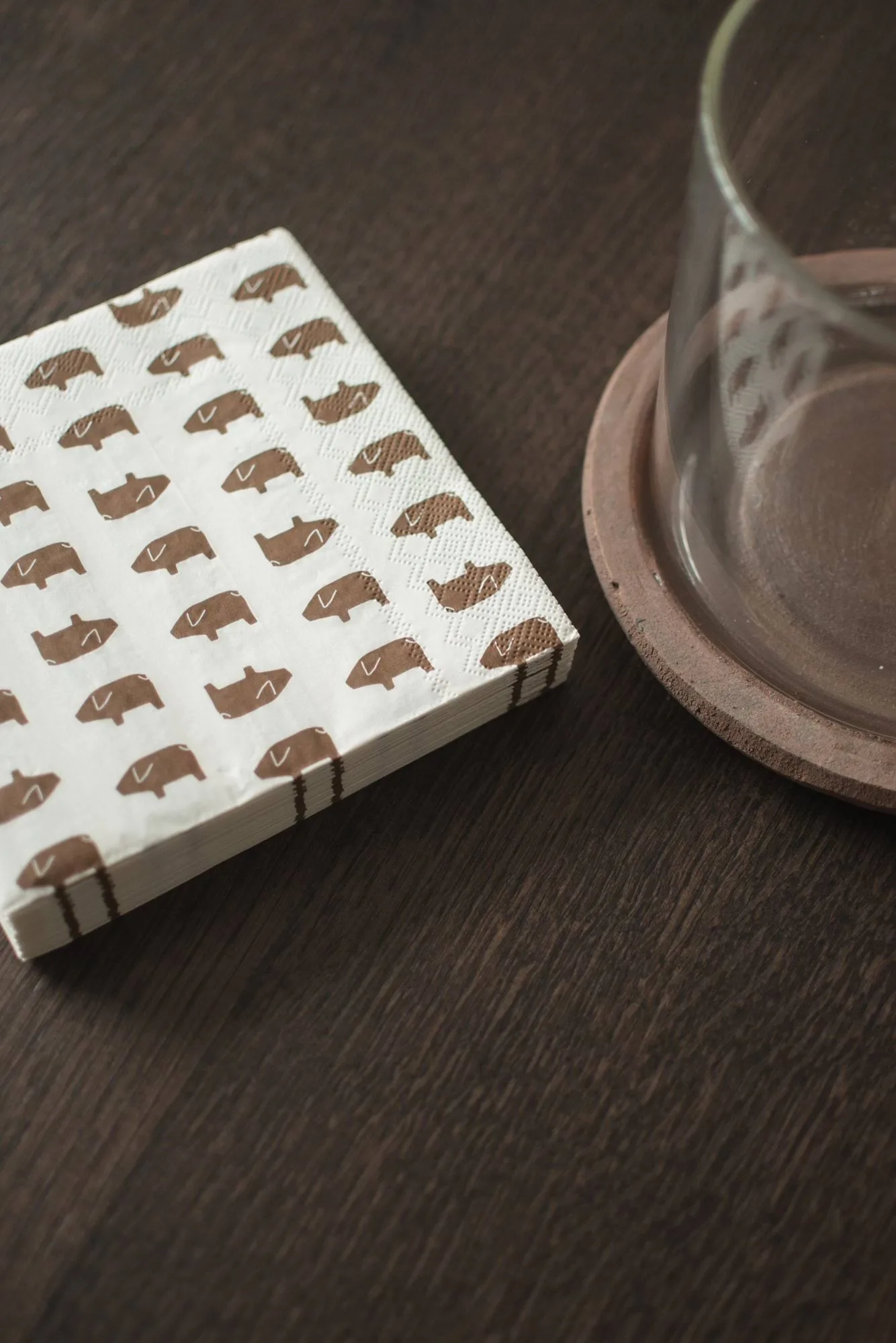 Swedish pig guardanapo de papel 33x33 cm 20 unidades, Castanho DBKD