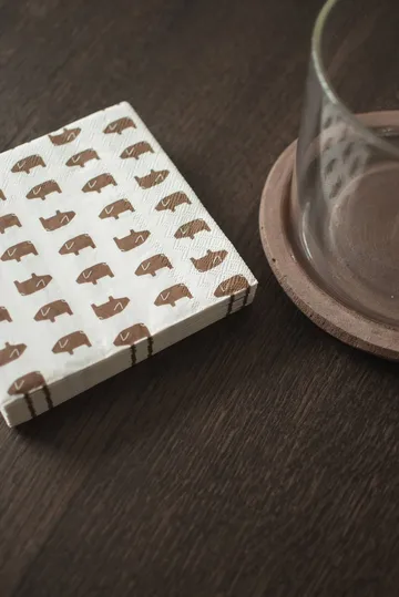Swedish pig guardanapo de papel 33x33 cm 20 unidades - Castanho - DBKD