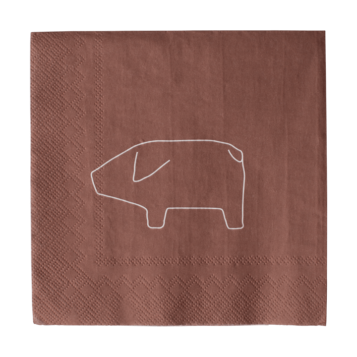 Swedish pig guardanapo de papel 33x33 cm 20 unidades - Vermelho - DBKD