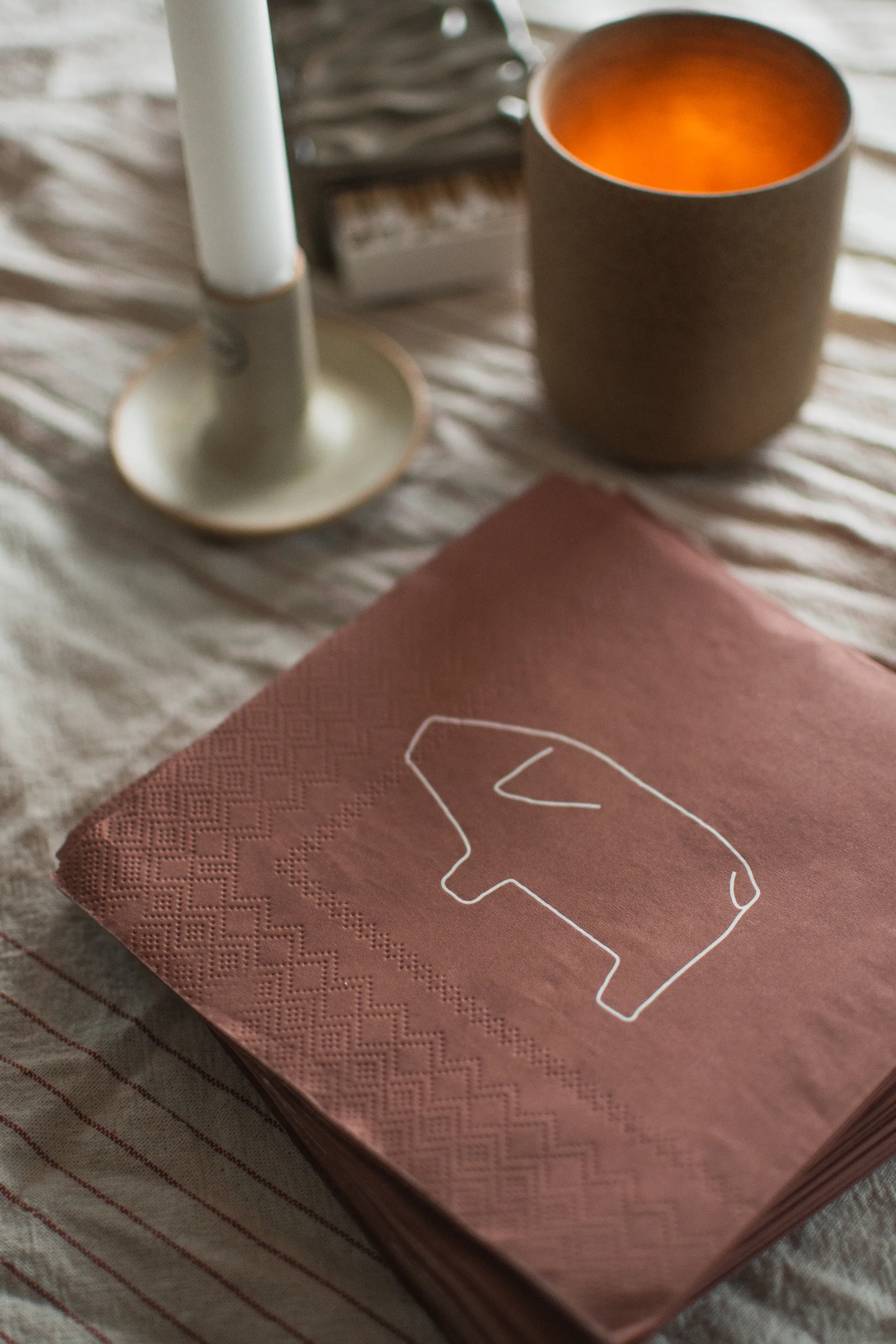 Swedish pig guardanapo de papel 33x33 cm 20 unidades, Vermelho DBKD