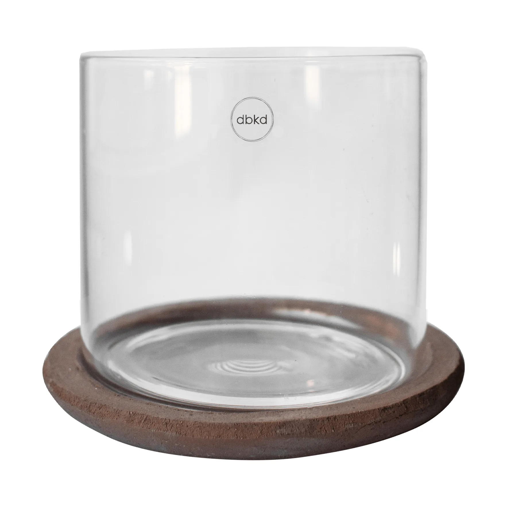 Terra castiçal de vidro, Brown, 15 cm DBKD