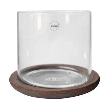 Terra castiçal de vidro - Brown, 15 cm - DBKD