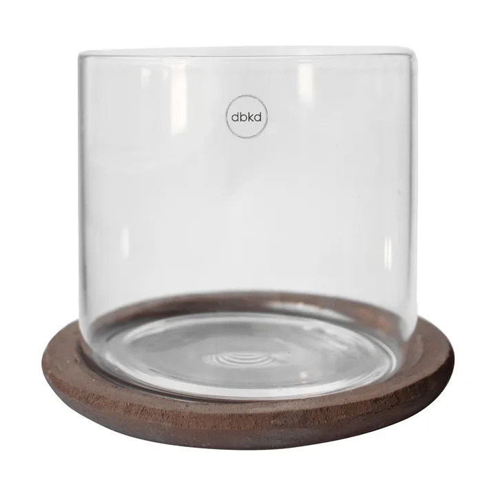 Terra castiçal de vidro - Brown, 15 cm - DBKD