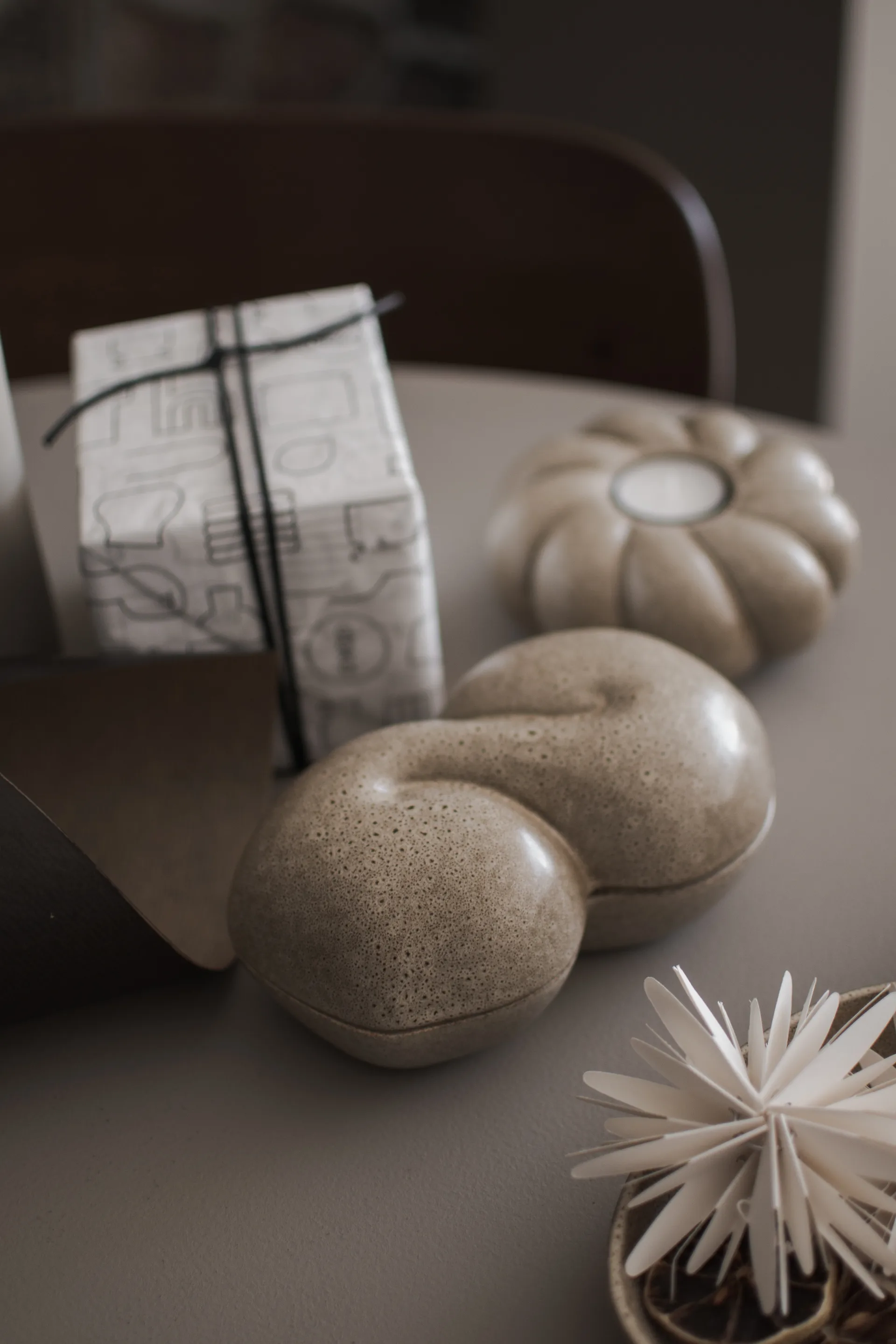 Tigela Bun com tampa 11x18 cm, Beige DBKD