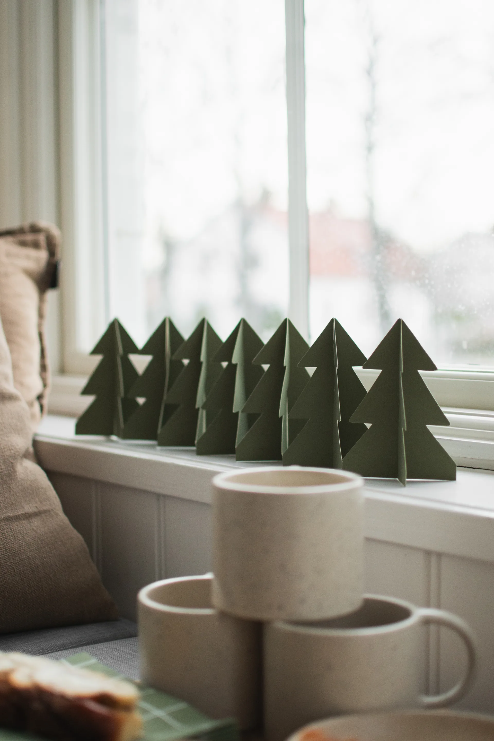 Tree in a row decoração 60 cm, Verde DBKD