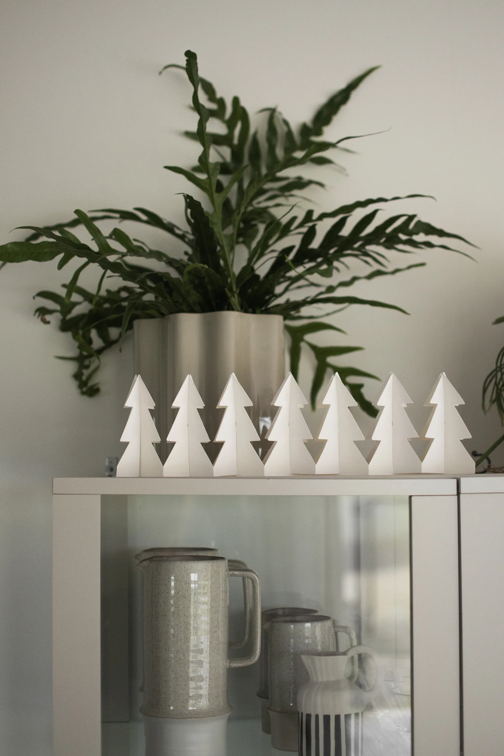 Tree in a row decoração, Branco, 7x60 cm DBKD