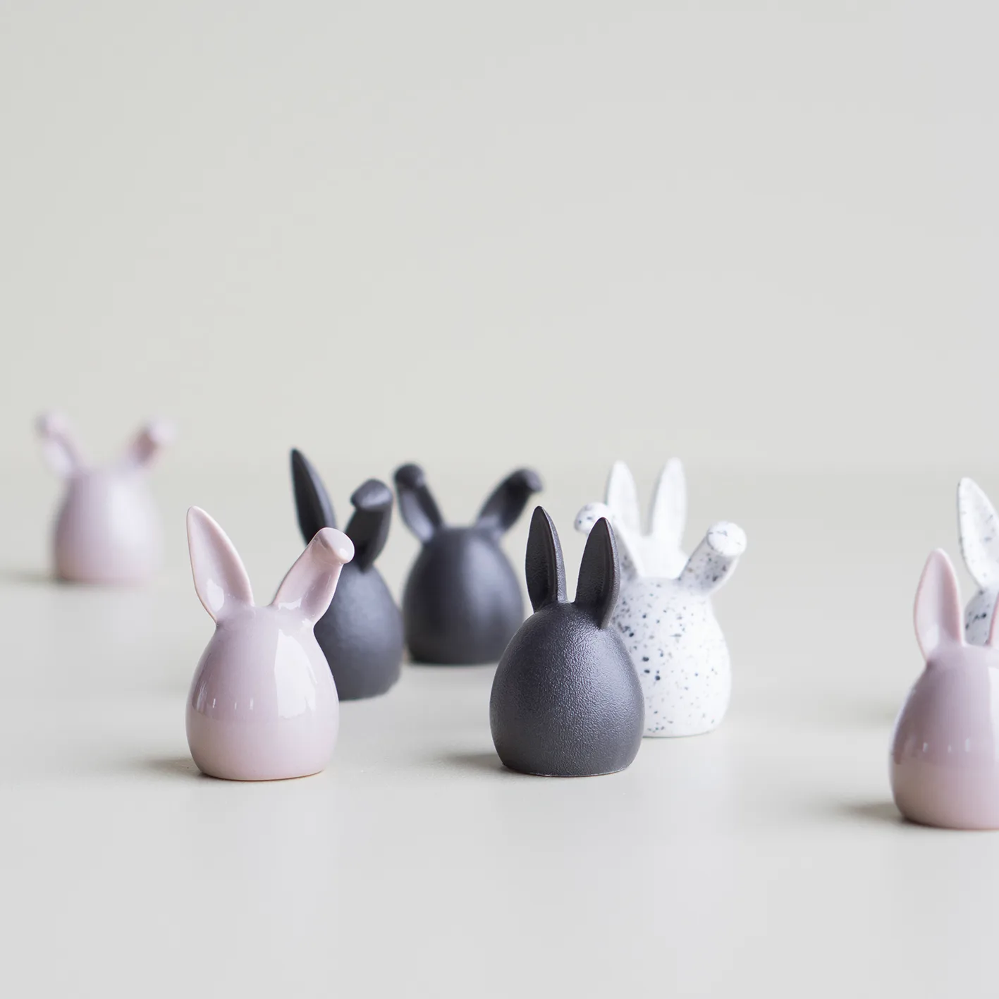 Triplets coelho da Páscoa 3 unid., White dot DBKD