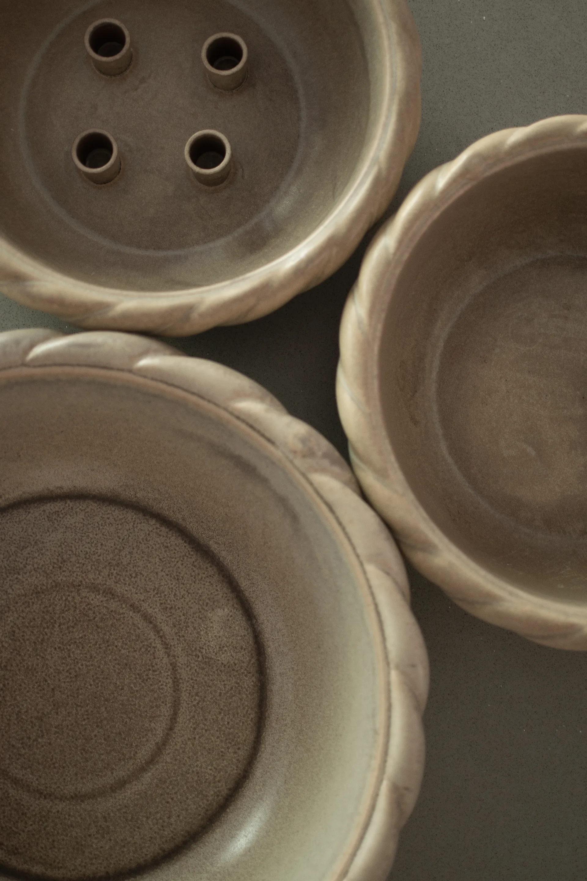 Twine castiçal com base plana Ø30 cm, Bege DBKD