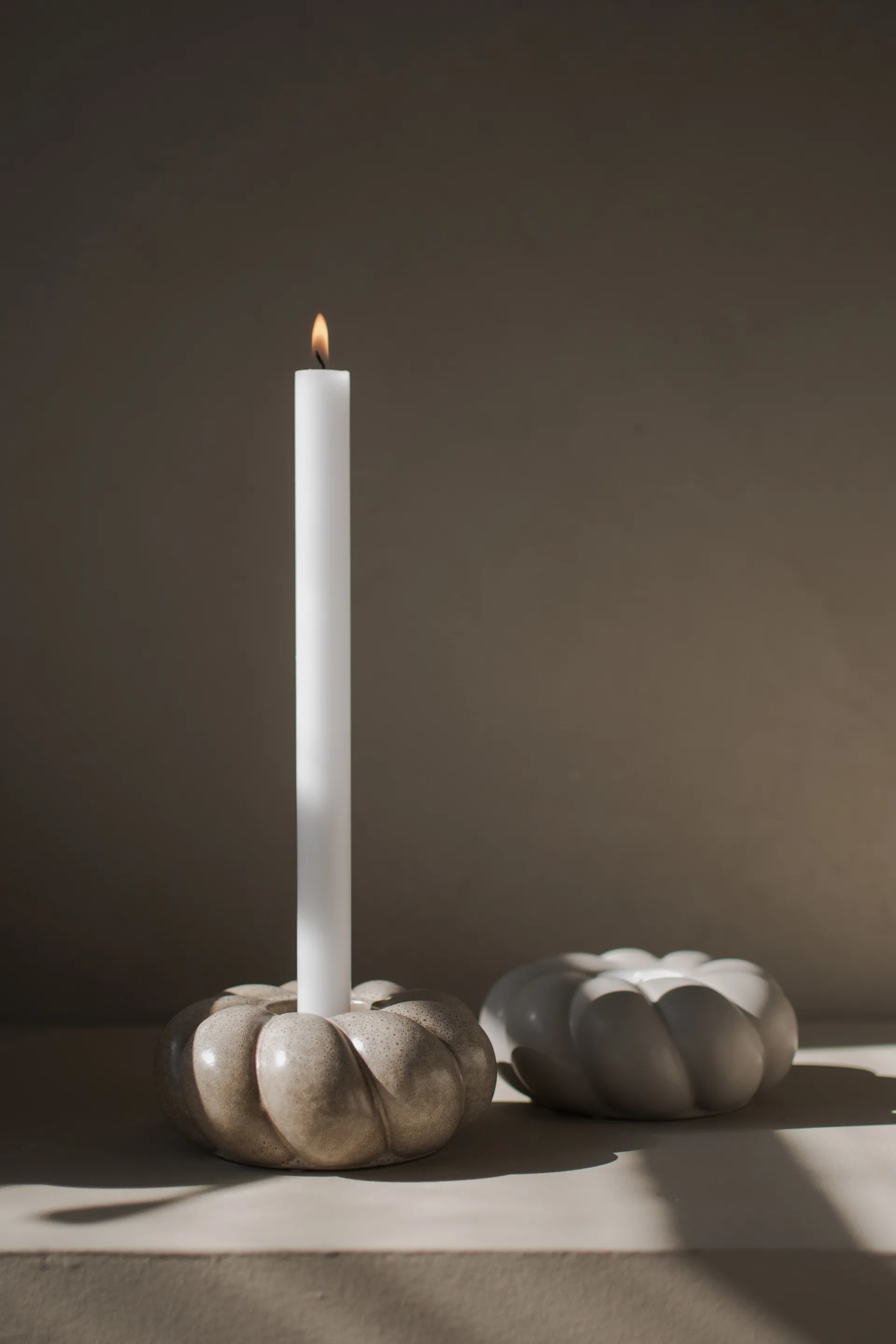 Twine porta-vela de luz Ø14 cm, Beige DBKD