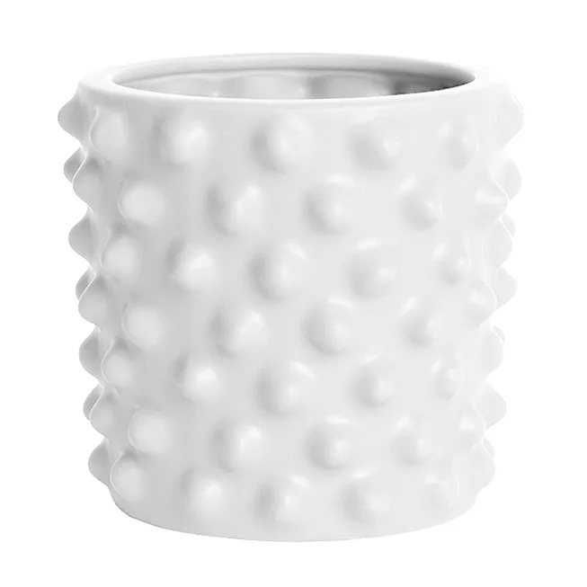 Vaso de flores Cloudy branco mate, mini DBKD