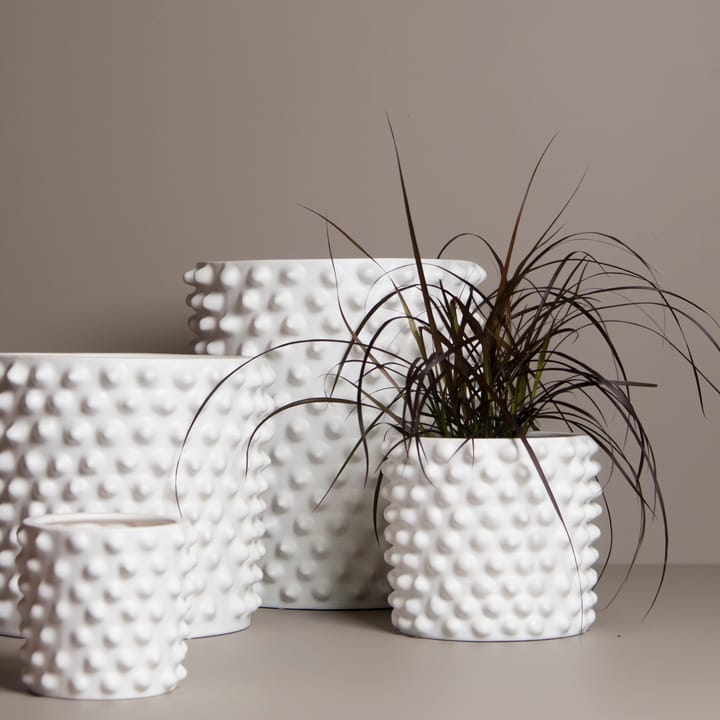 Vaso de flores Cloudy branco mate, pequeno DBKD