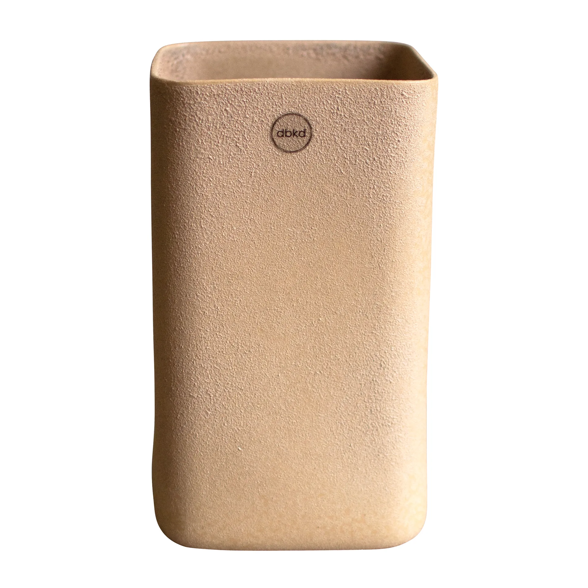 Vaso de flores grande Cube Ø13 cm, Sand DBKD