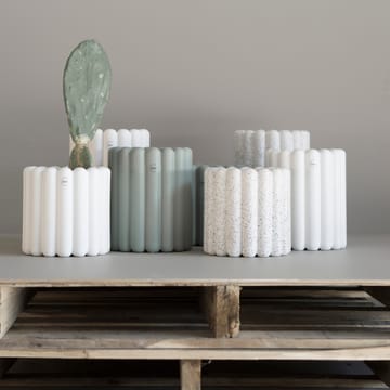 Vaso de flores grande Mist Ø19x27 cm - Branco - DBKD