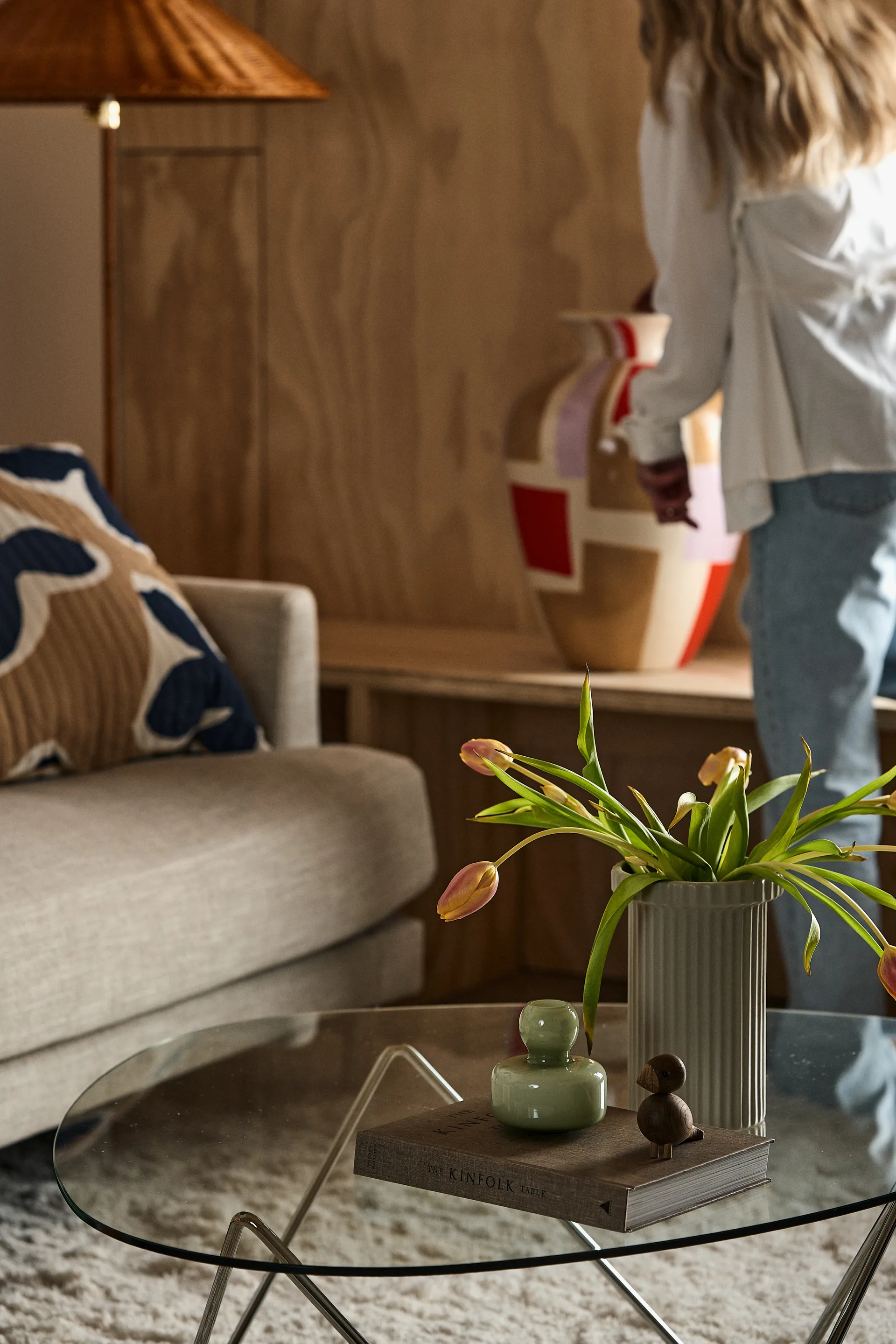 Vaso de flores grande Stripe 22 cm, Areiay mole DBKD