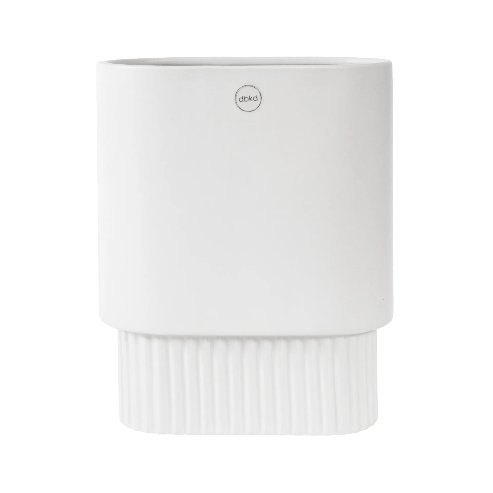 Vaso de flores oval alto Front , branco DBKD
