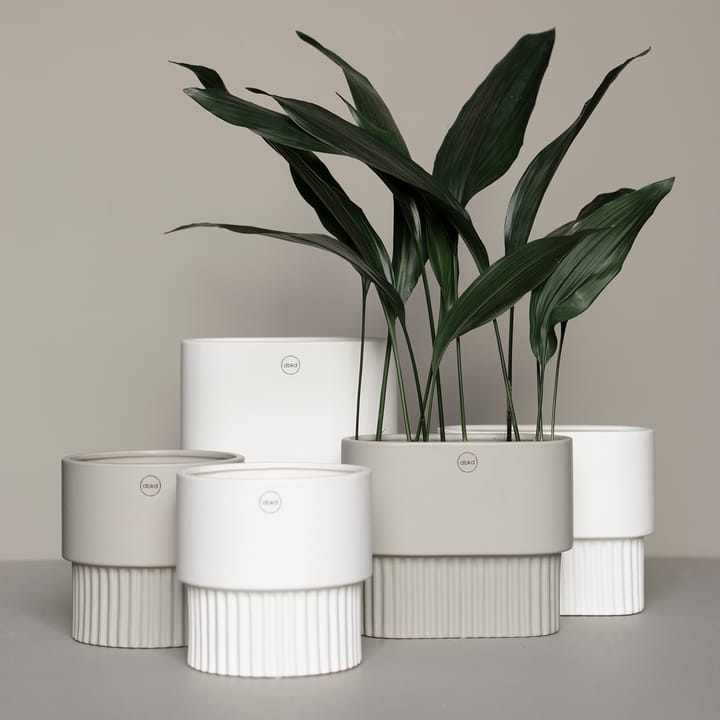 Vaso de flores oval alto Front , branco DBKD