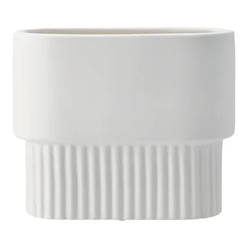 Vaso de flores oval raso Front  - branco - DBKD