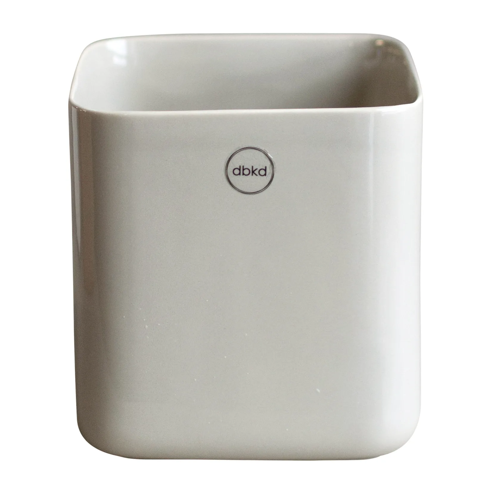 Vaso de flores pequeno Cube Ø13 cm, shiny mole DBKD