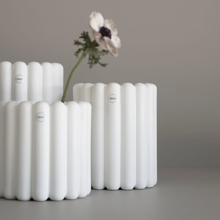 Vaso de flores pequeno Mist Ø19x19 cm, Branco DBKD