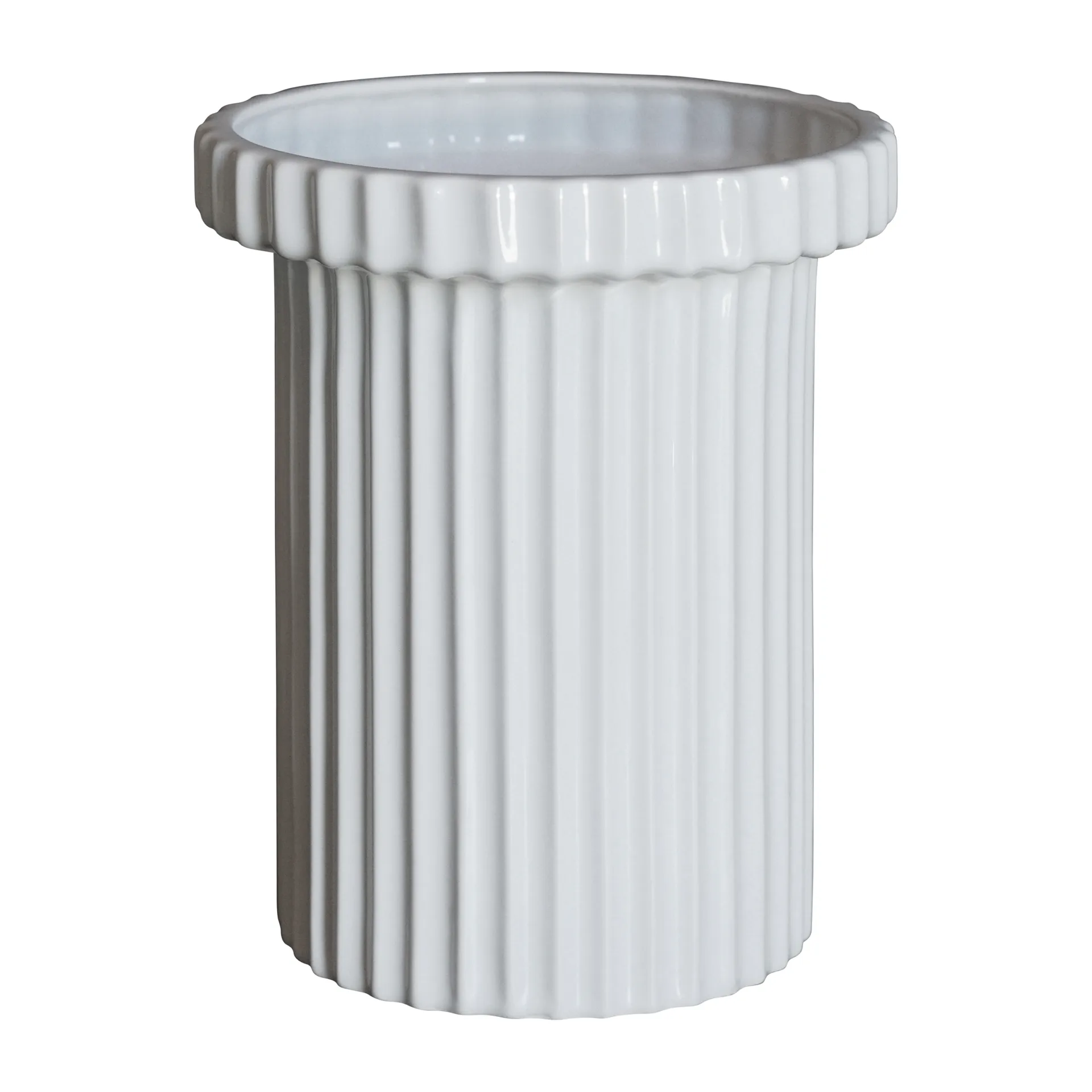 Vaso de flores pequeno Stripe 18 cm, Shiny white DBKD