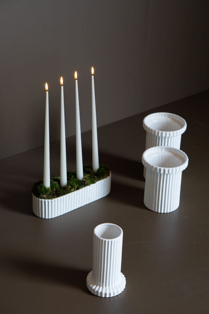 Vaso de flores pequeno Stripe 18 cm, Shiny white DBKD