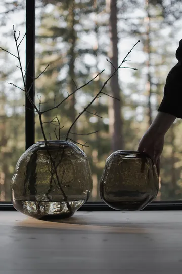 Vaso Pebble - Castanho, pequeno Ø20 cm - DBKD