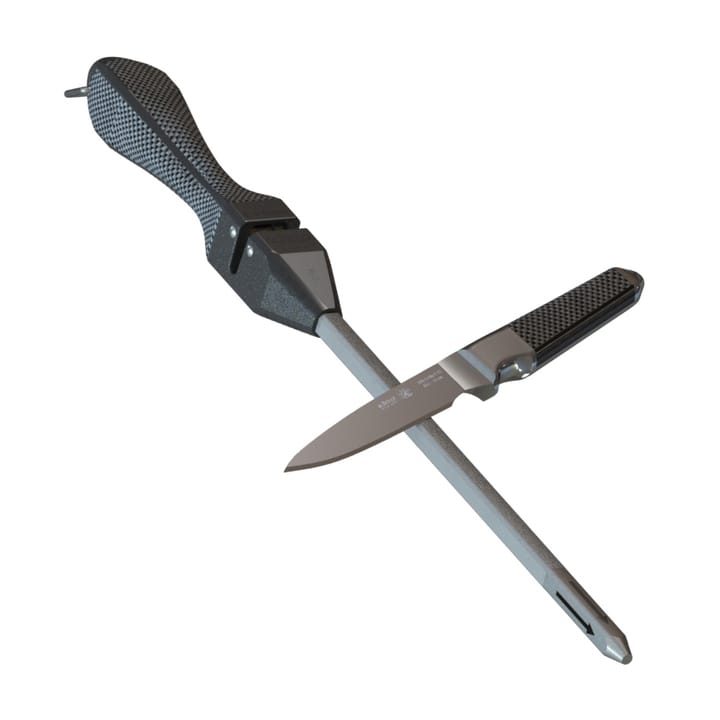 Afiador com cabo de aço e faca Quintum Sharpening - preto - De Buyer