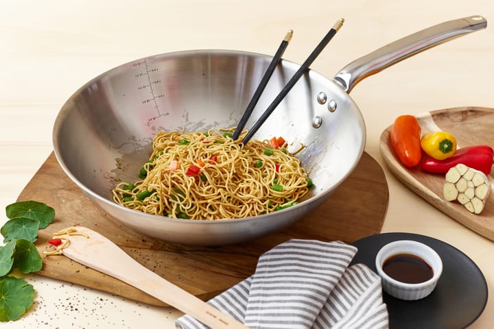 Alchimy wok em aço inoxidável, Ø32 cm De Buyer