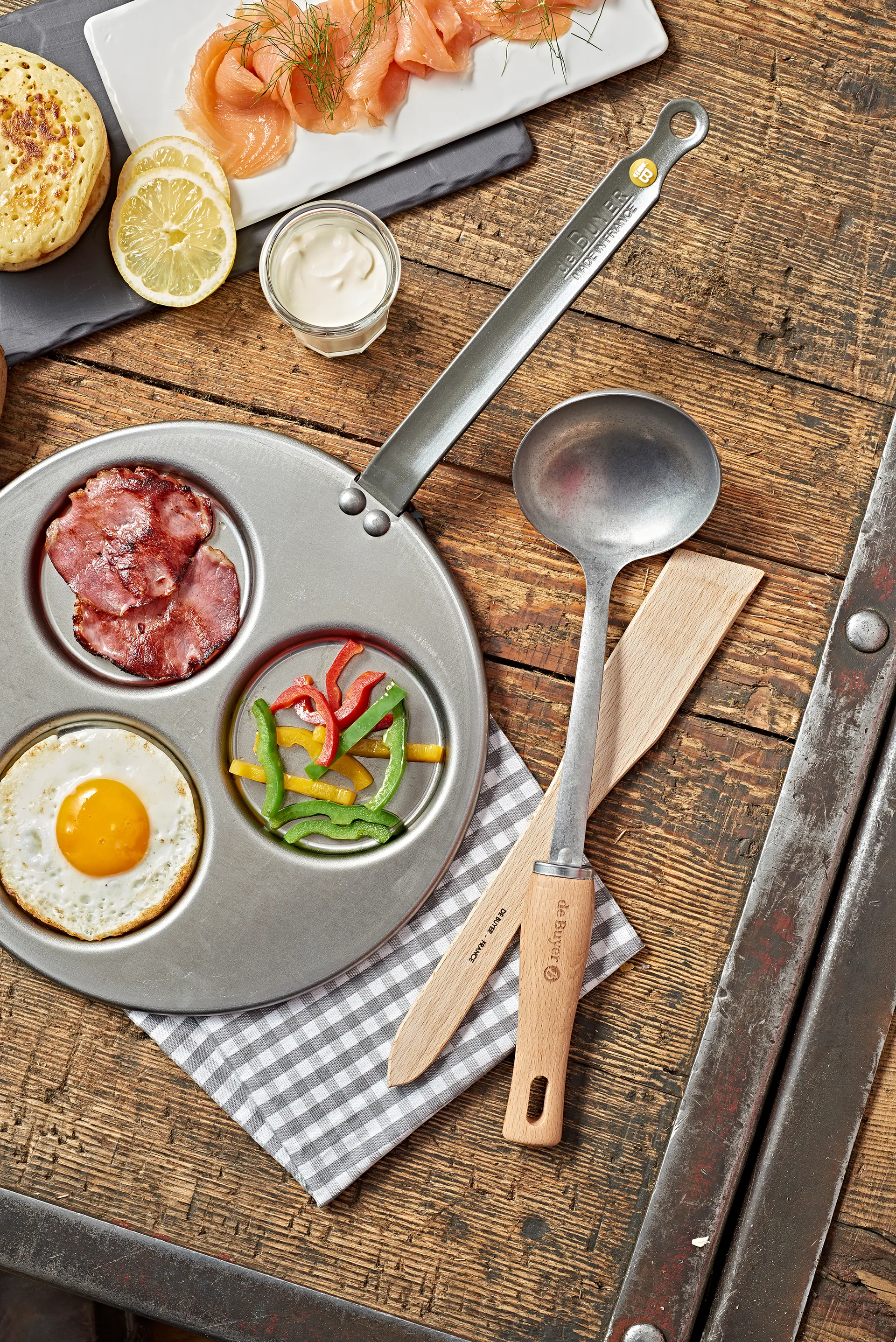 Concha de sopa com pega de madeira De Buyer B Bois, Aço inoxidável De Buyer