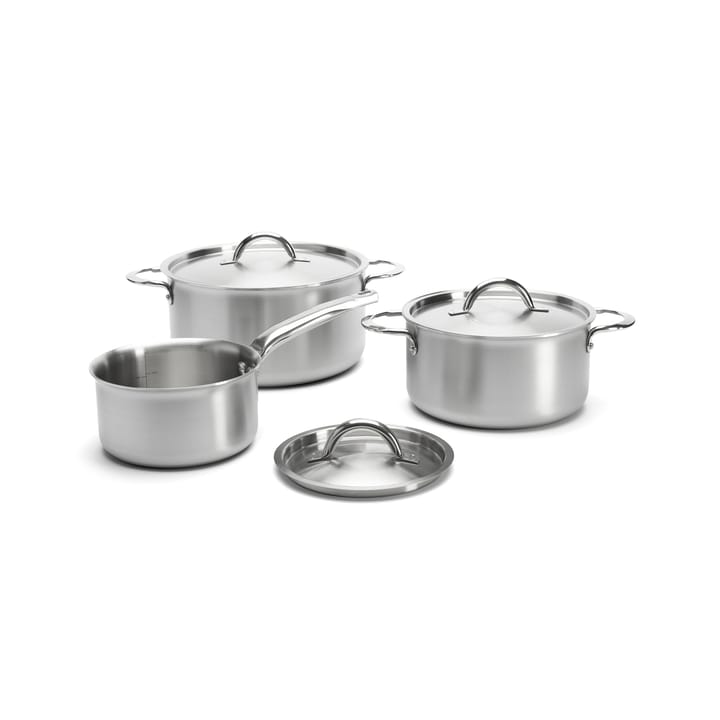 de Buyer Alchimy conjunto de panelas com tampa 6 peças - Aço inoxidável - De Buyer