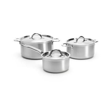 de Buyer Alchimy conjunto de panelas com tampa 6 peças - Aço inoxidável - De Buyer