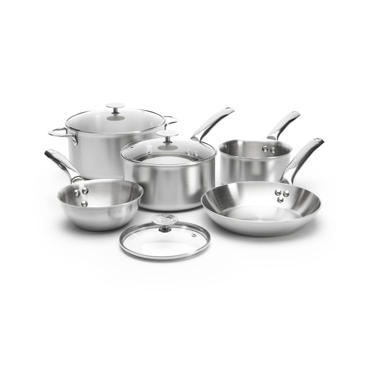 de Buyer Alchimy conjunto de panelas com tampas de vidro - 8 peças - De Buyer