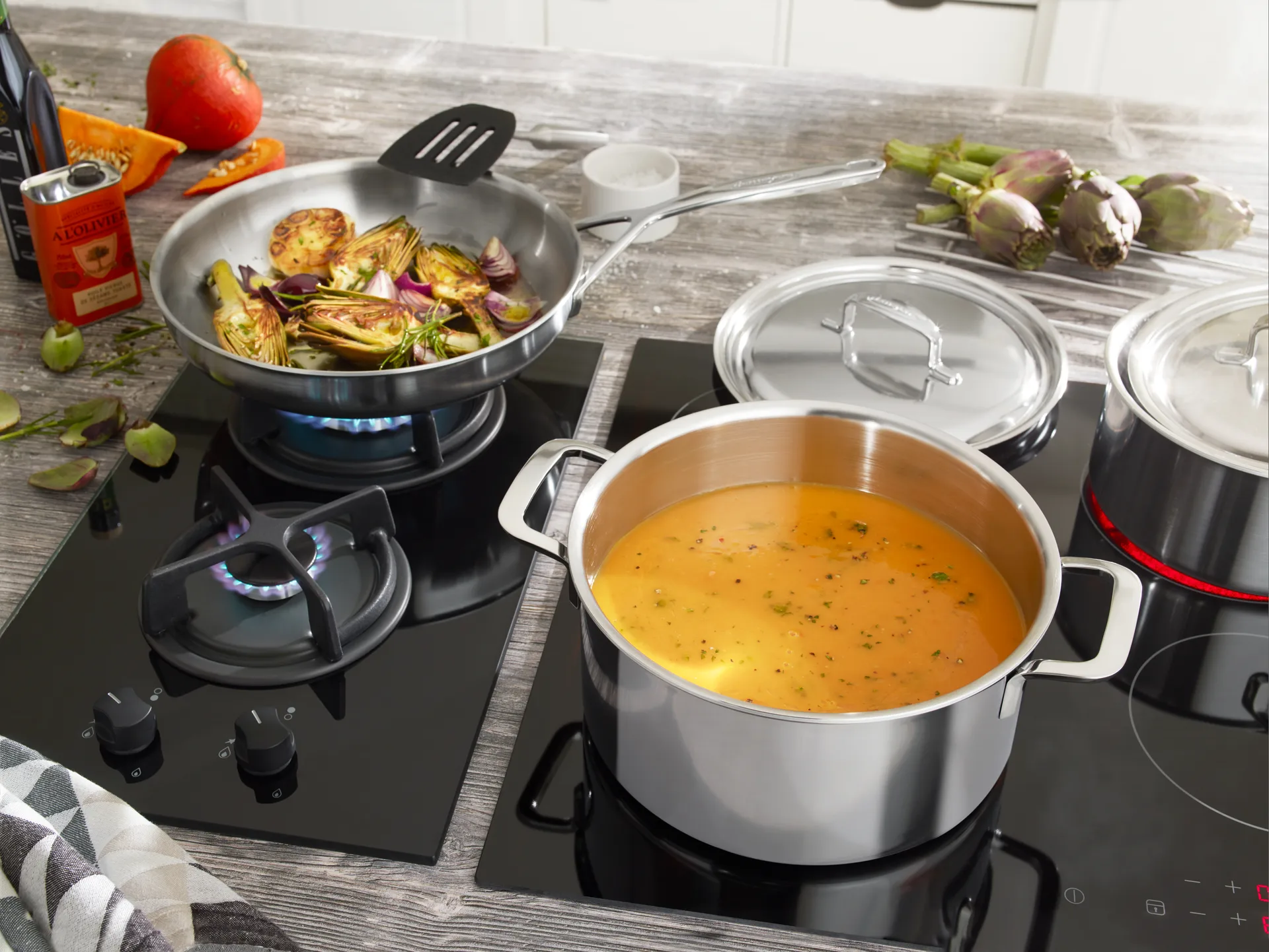 Demeyere 5-plus frigideira em aço inoxidável 5-camadas, Ø24 cm Demeyere