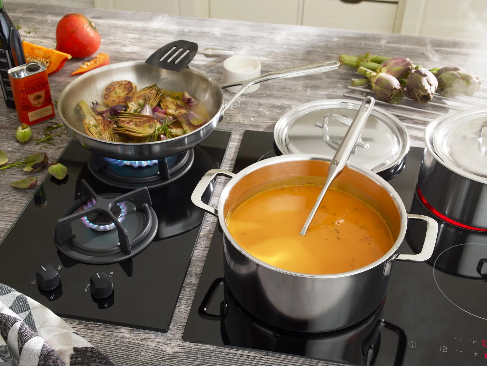 Demeyere 5-Plus panela alta em aço inoxidável, 8 L Demeyere