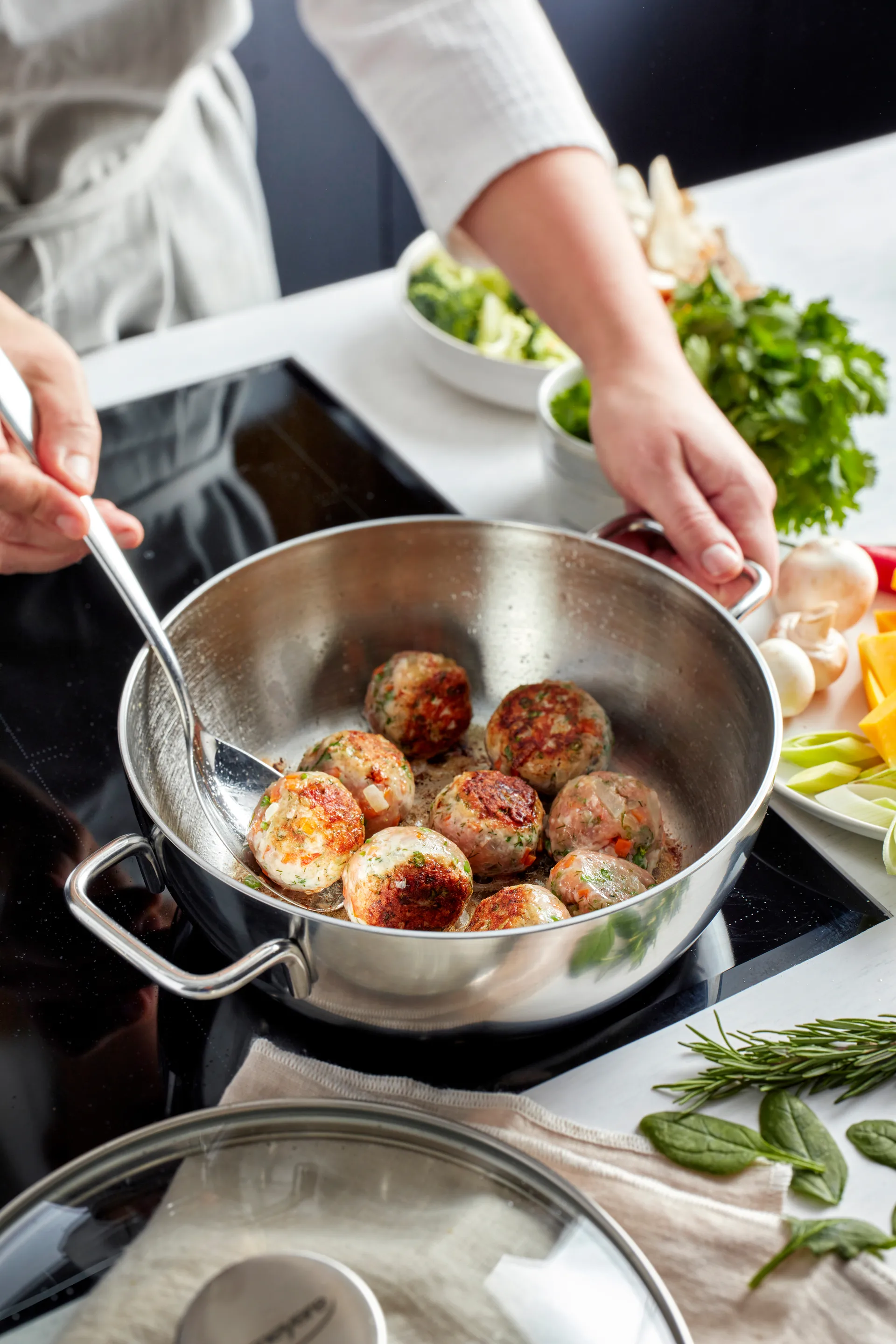 Demeyere Apollo 7 frigideira de servir em aço inoxidável, 3,3 L Demeyere