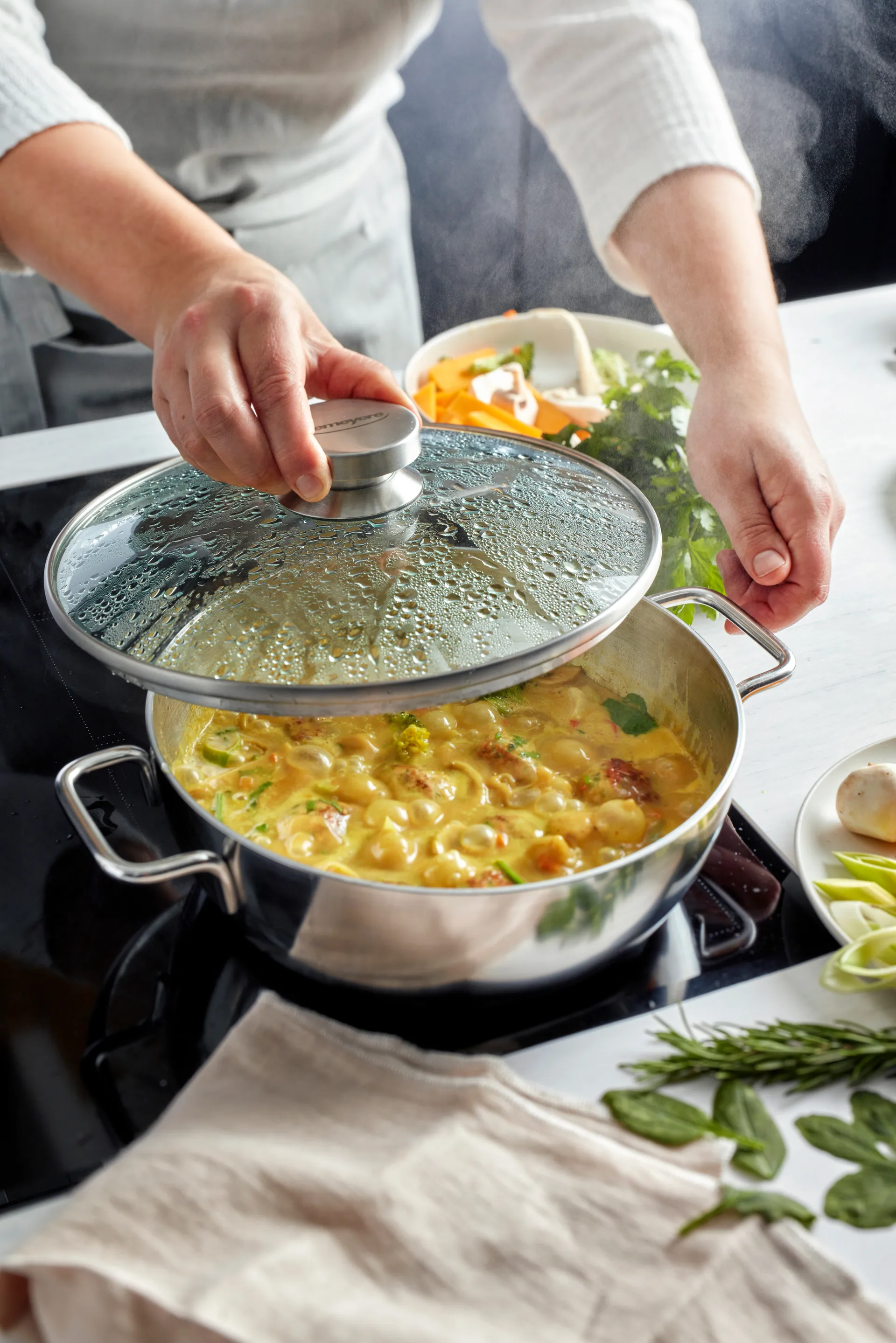 Demeyere Apollo 7 frigideira de servir em aço inoxidável, 4,8 L Demeyere