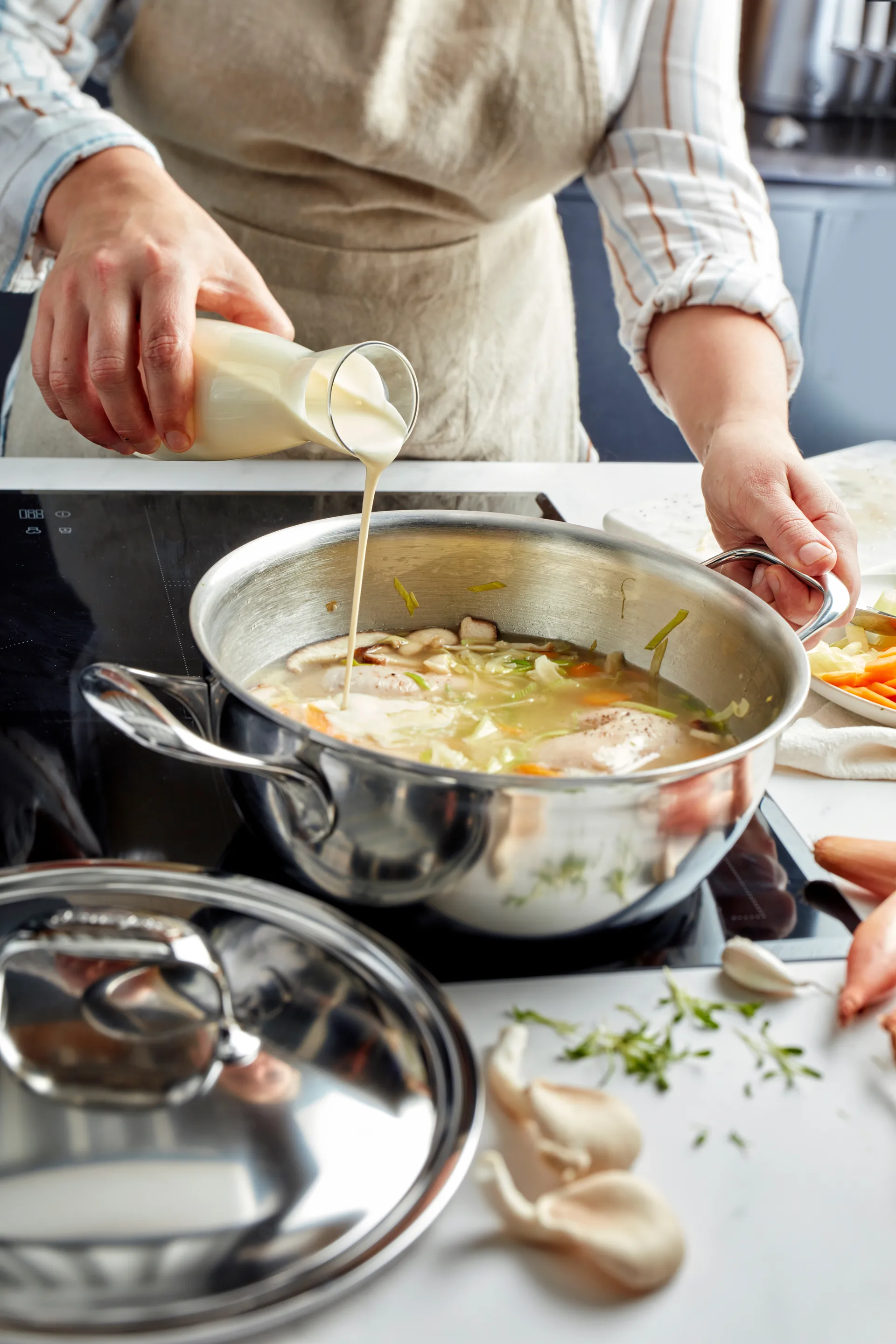 Demeyere Atlantis 7 frigideira de servir em aço inoxidável, 4,8 L Demeyere