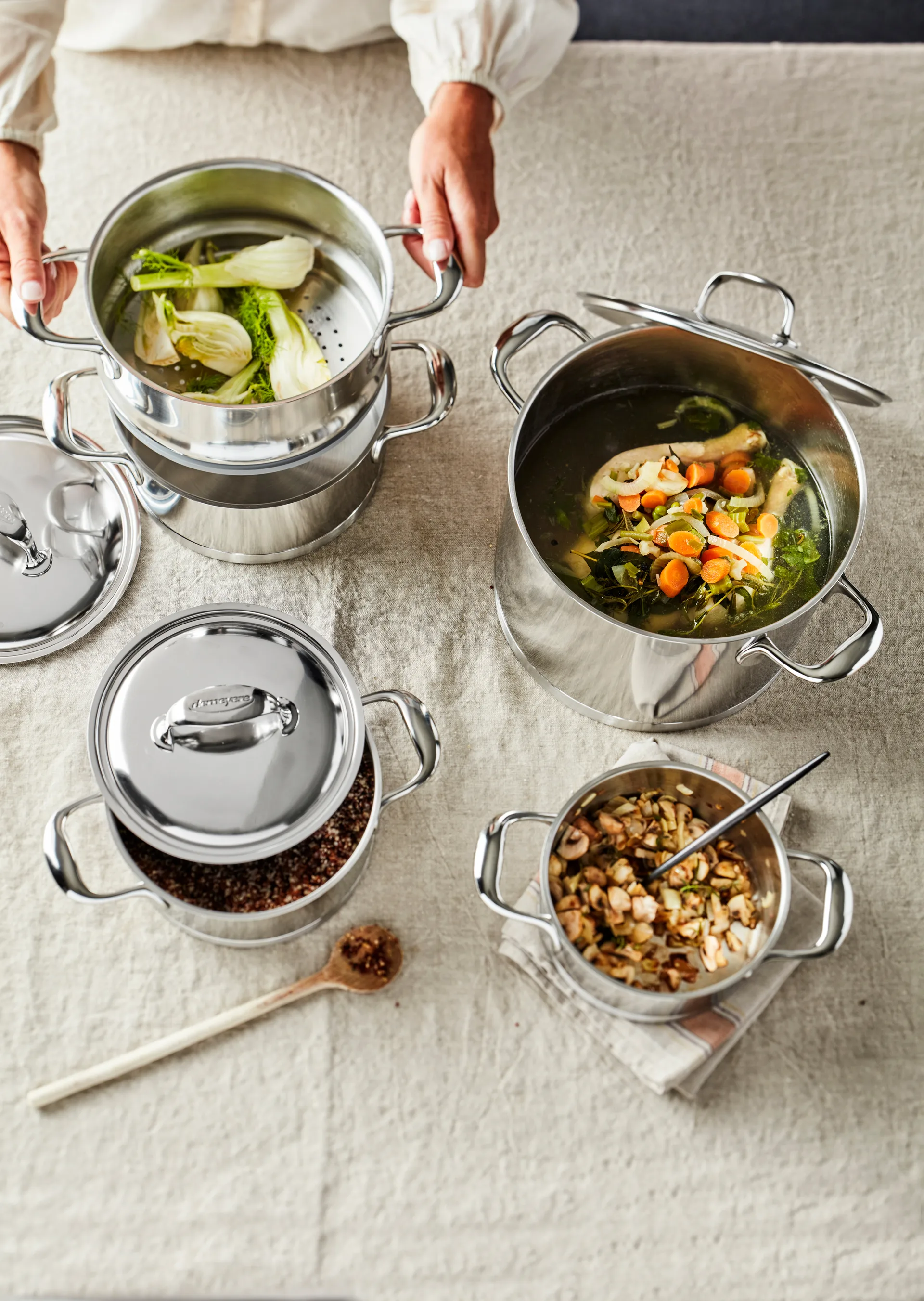 Demeyere Atlantis 7 panela alta em aço inoxidável, 5 L Demeyere