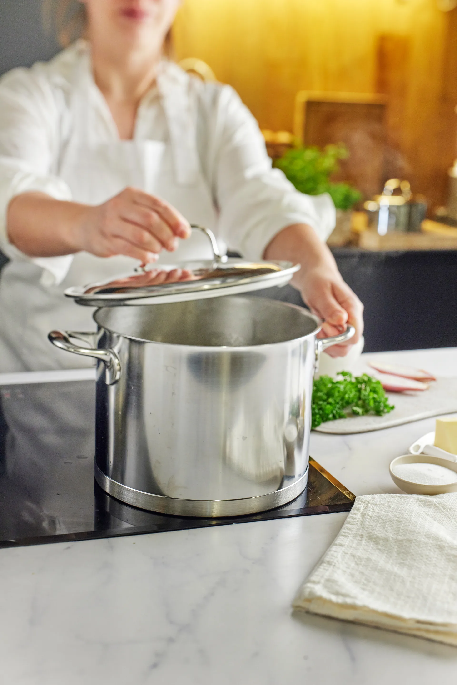 Demeyere Atlantis 7 panela alta em aço inoxidável, 8 L Demeyere