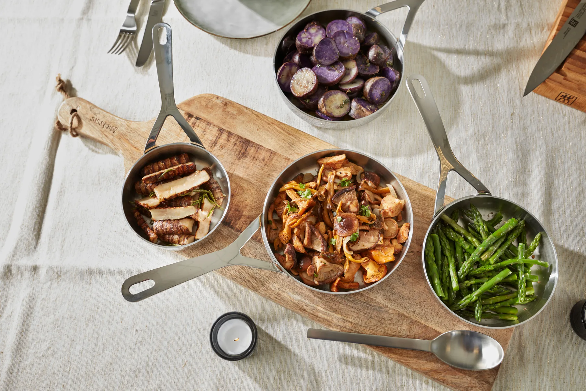 Specialties 3 frigideira mini aço inoxidável 3-camadas, Ø16 cm Demeyere