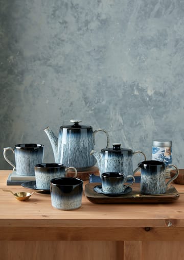 Chávena de café expresso 10 cl Halo brew  - Azul-cinza-preto - Denby